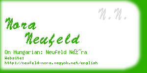 nora neufeld business card